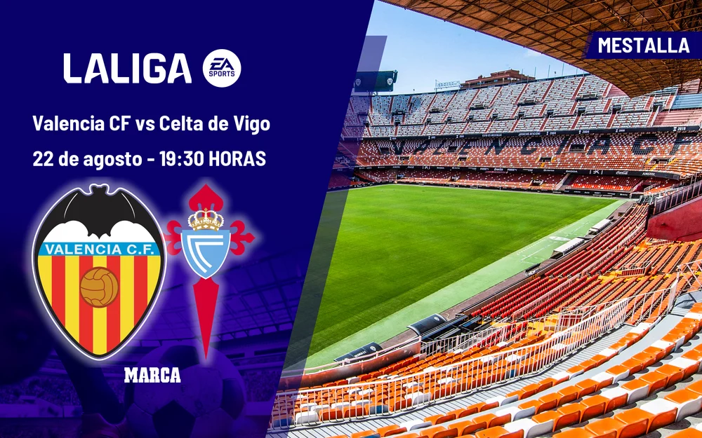 Valencia - Celta: horario, dónde ver hoy en TV y canal del partido de LaLiga EA Sports