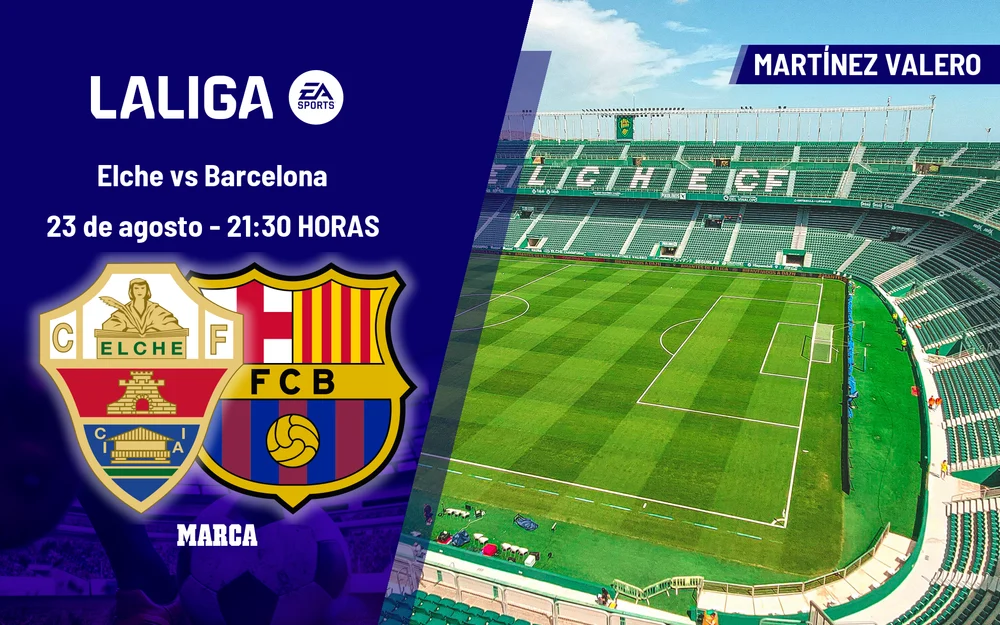 Elche - Barcelona: horario y dónde ver hoy en TV el partido de LALIGA EA Sports