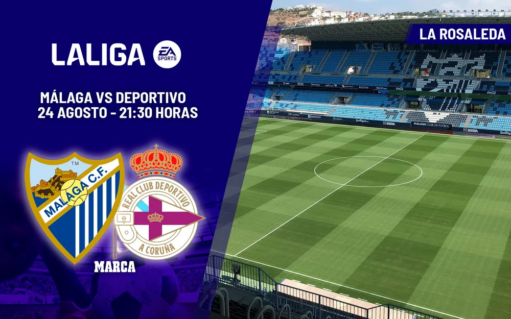 Málaga - Deportivo de la Coruña | Primera vuelve a la Costa del Sol: previa, análisis, pronóstico y predicción