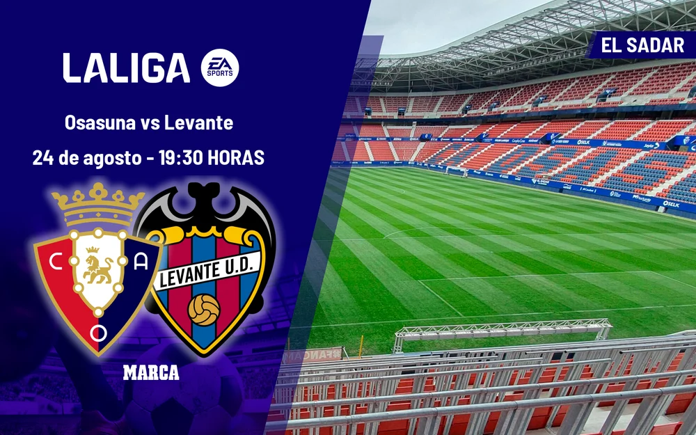 Osasuna - Levante: horario, dónde ver en TV y canal del partido de LaLiga EA Sports