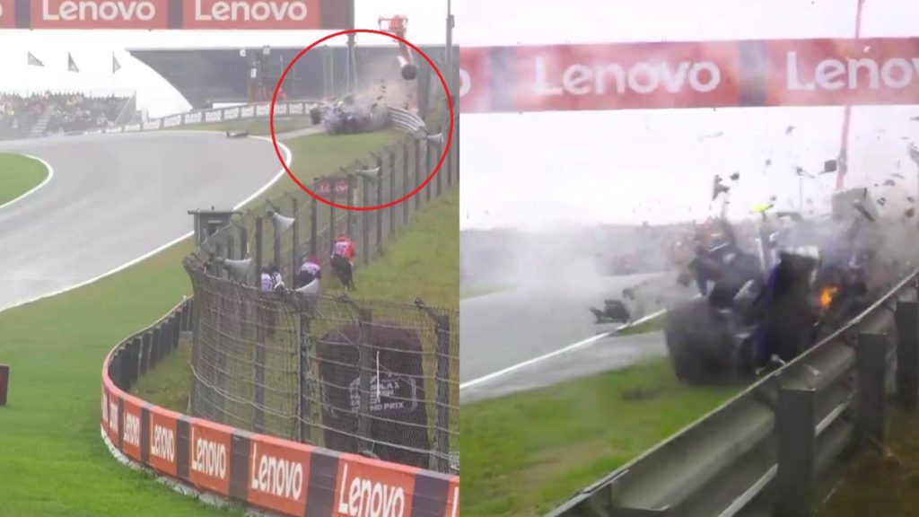 "¡Salta, el auto está en llamas!": Escalofriante accidente en la F1 terminó con monoplaza destrozado
