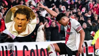 Homenaje de Maximiliano Salas a Marcelo Salas en River Plate - Emotivo Homenaje de Maximiliano Salas a Marcelo Salas en River
