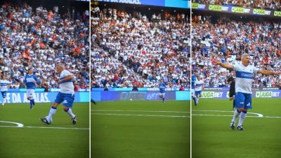Golazo de Beto Acosta en Homenaje en Claro Arena - El arte intacto de Beto Acosta brilla en homenaje futbolístico